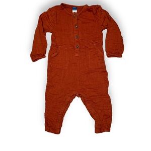 Old Navy Unisex Burnt Orange Onesie 12-18 Months